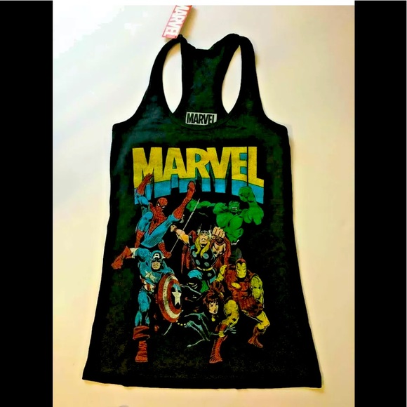 Marvel Superheroes Women’s Racer Jr Back Tank M L - Picture 1 of 4